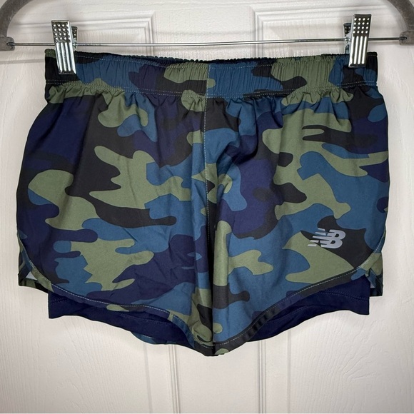 New Balance Camo Print Running Shorts Size XS GUC - Picture 1 of 6